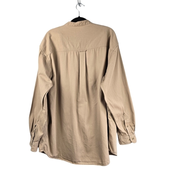 SCANDIA WOODS Vintage Heavy Work Shirt Shacket 100% Cotton Tan Mens Size XLG - Picture 7 of 13